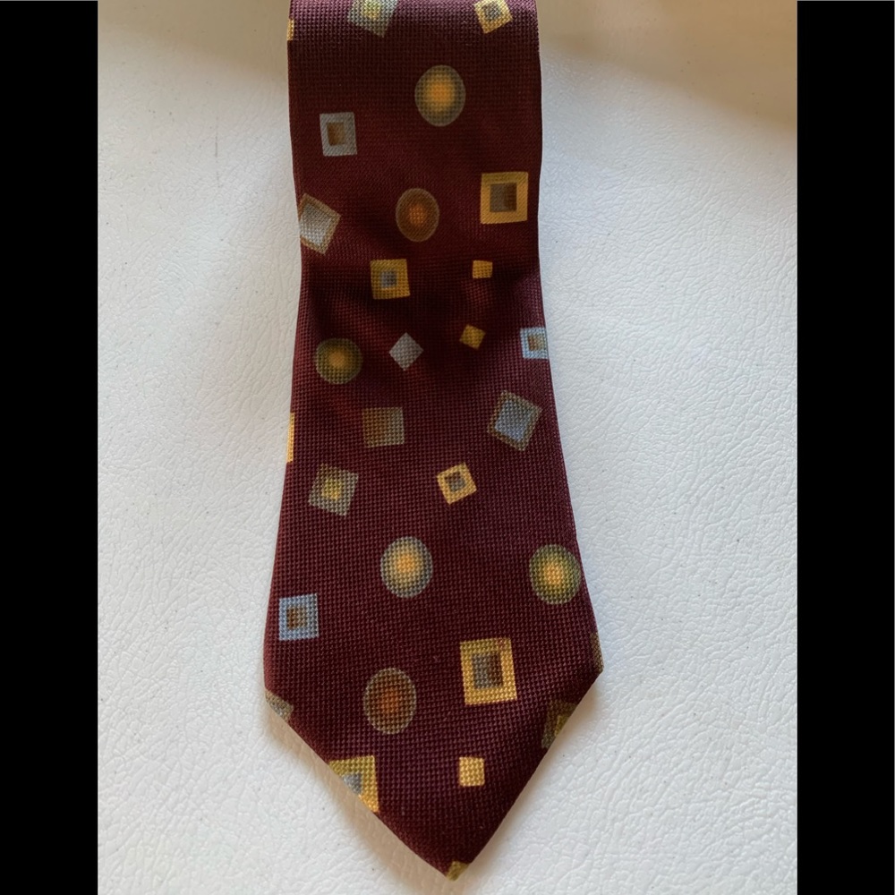 Vintage burgundy silk tie just dry cleaned
